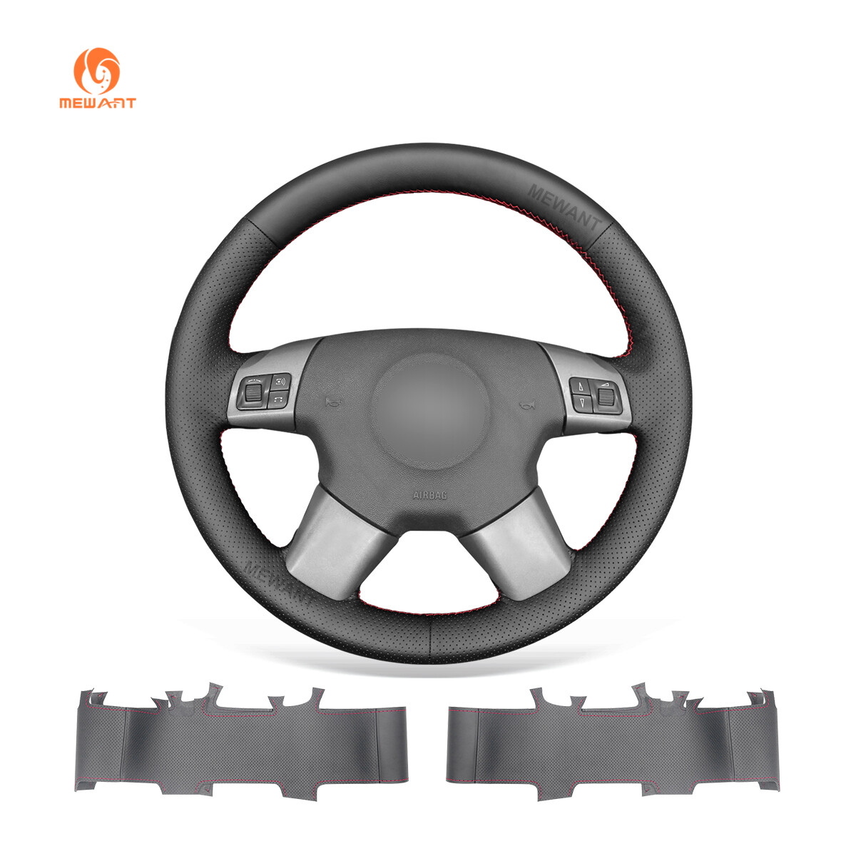 Mewant DIY Faux Leather Steering Wheel Cover for Vauxhall Vectra C 2002-2005 Signum 2003