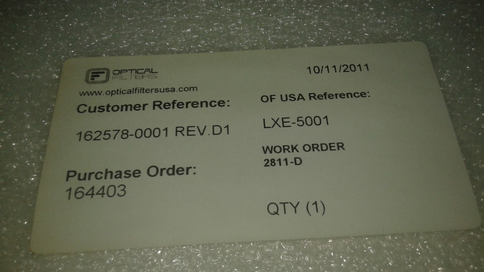 OPticalfilters touchscreen 162578-0001 REV.D1
