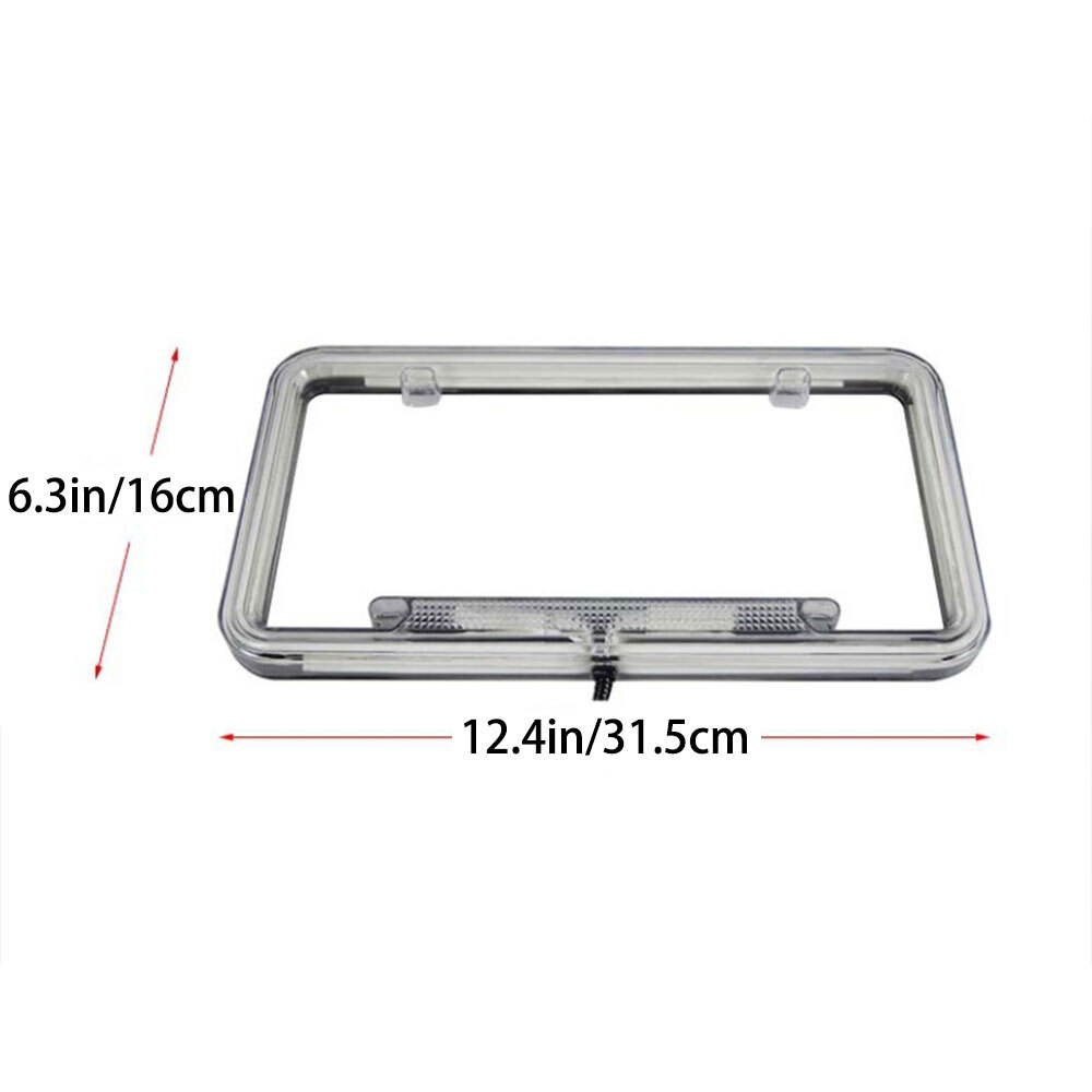Neon License Frame 12V LED Light Front Rear License Frame Holder Universal Car