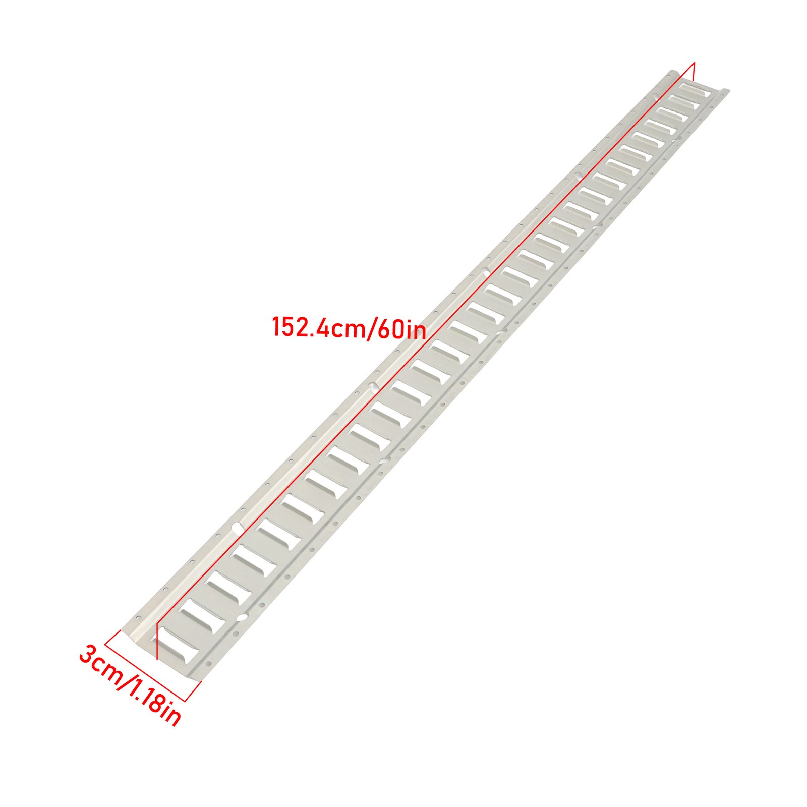 Carbon Steel Durable E Track Tie Down Rail Kit Silver Galvanized Replacement