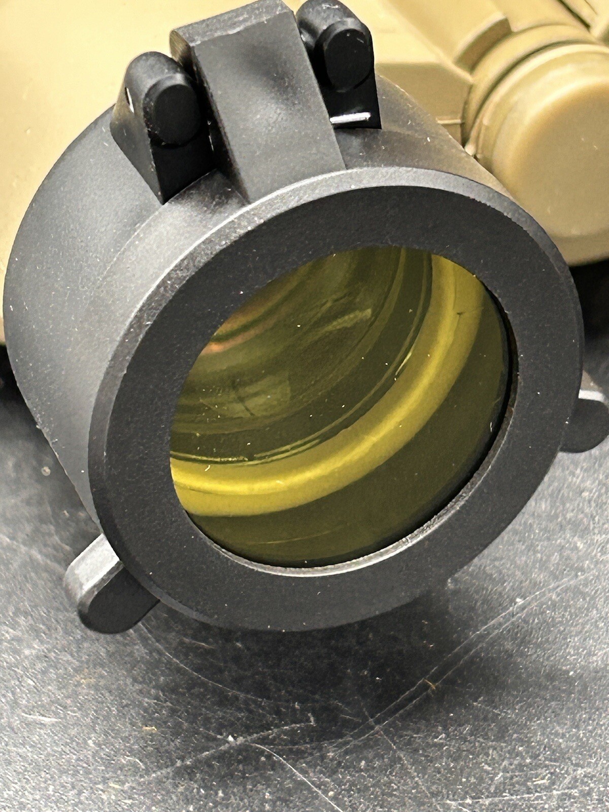 Pair M24 Binocular Objective Lens Flip Up Cover - Yellow