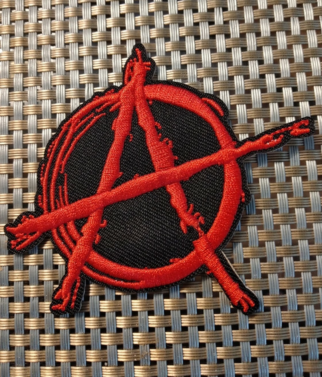Anarchy Embroidered Patch Punk Rebel Resistance Iron On Applique US Ship