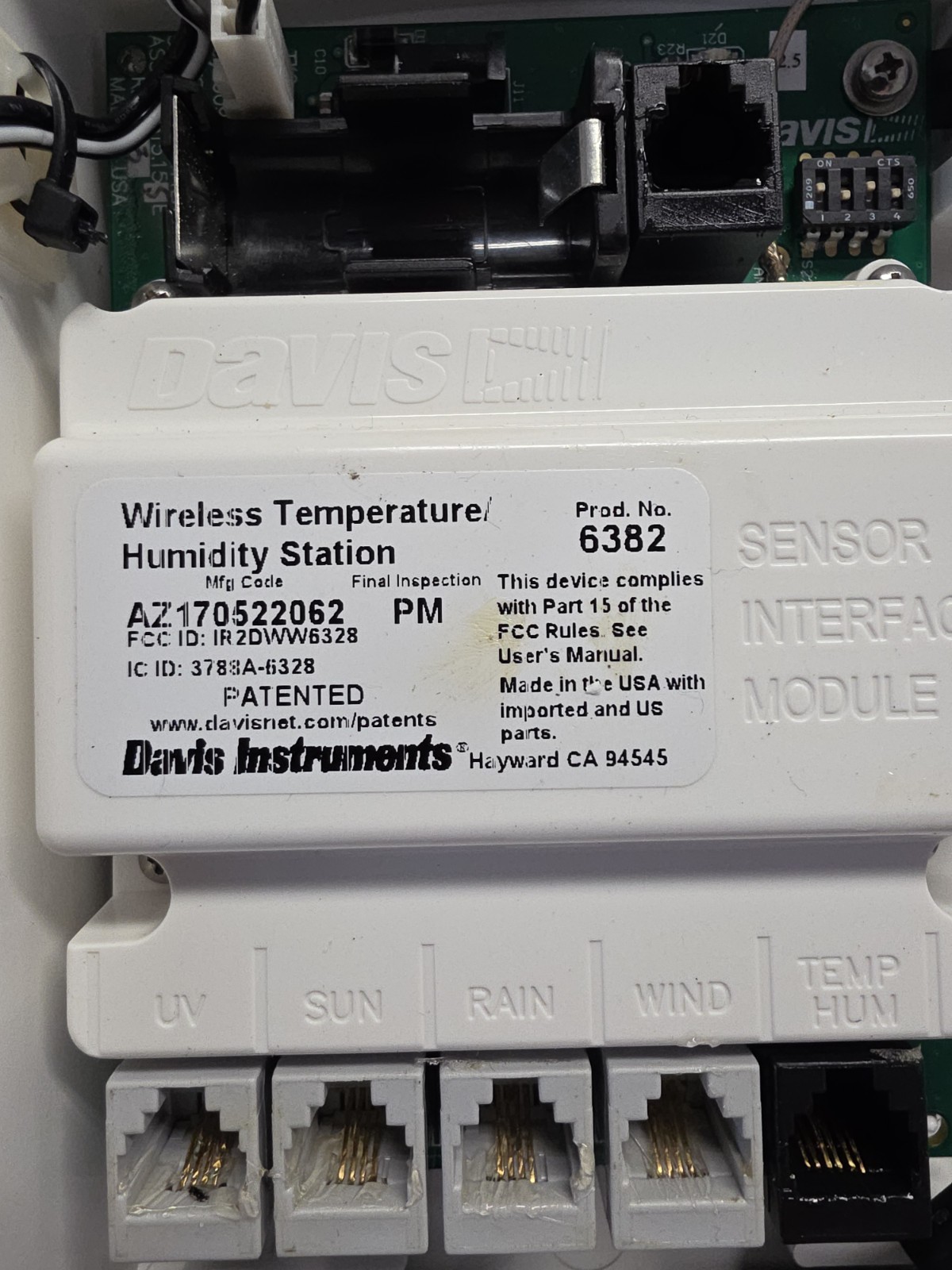 Davis Vantage Pro2 Wireless ISS Transmitter Console Board