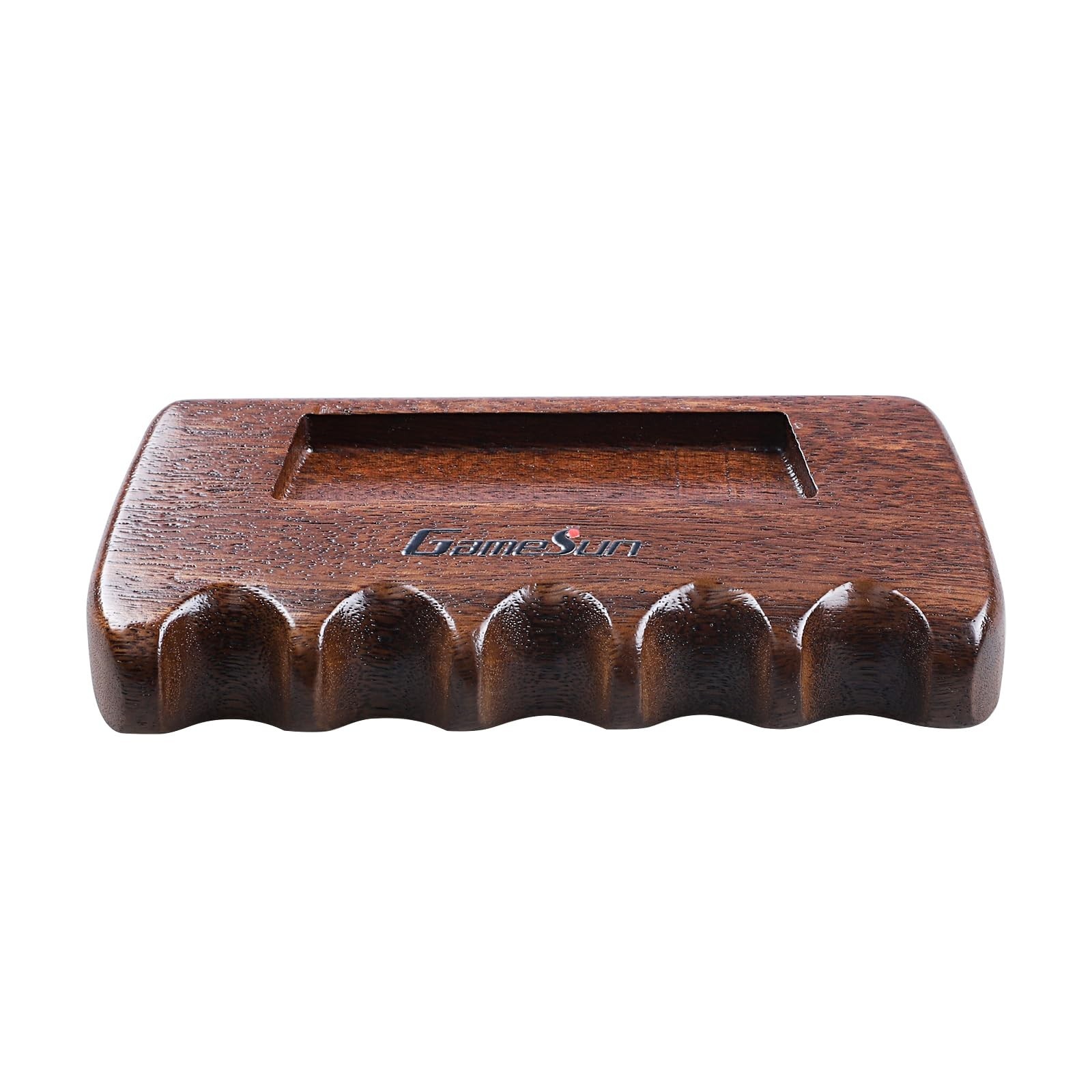 Weighted wooden 5-Cue pool cue stick holder, billiard cue stick holder, chalk...