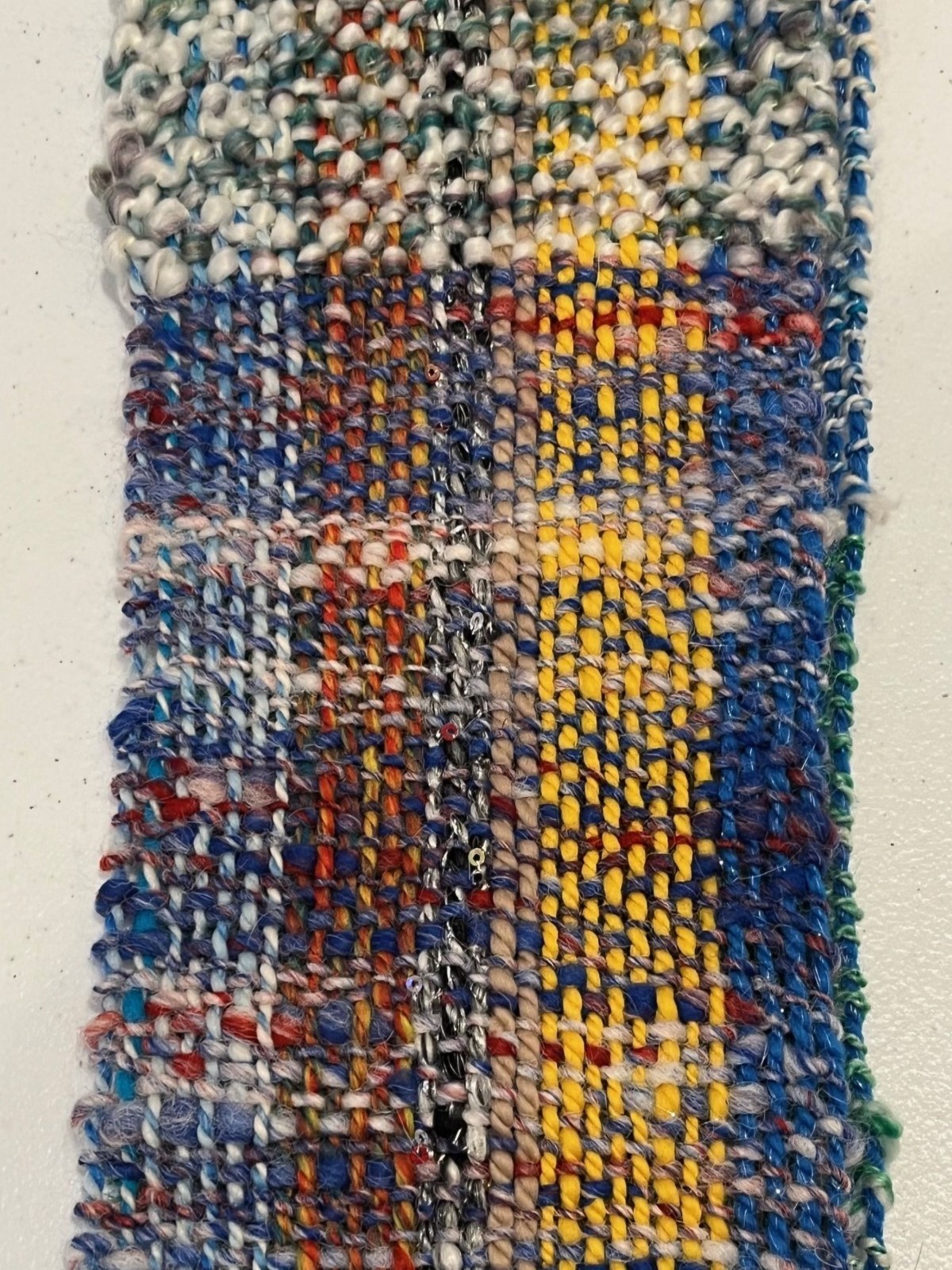 Multi-Colored Self-Striping Handwoven Scarf