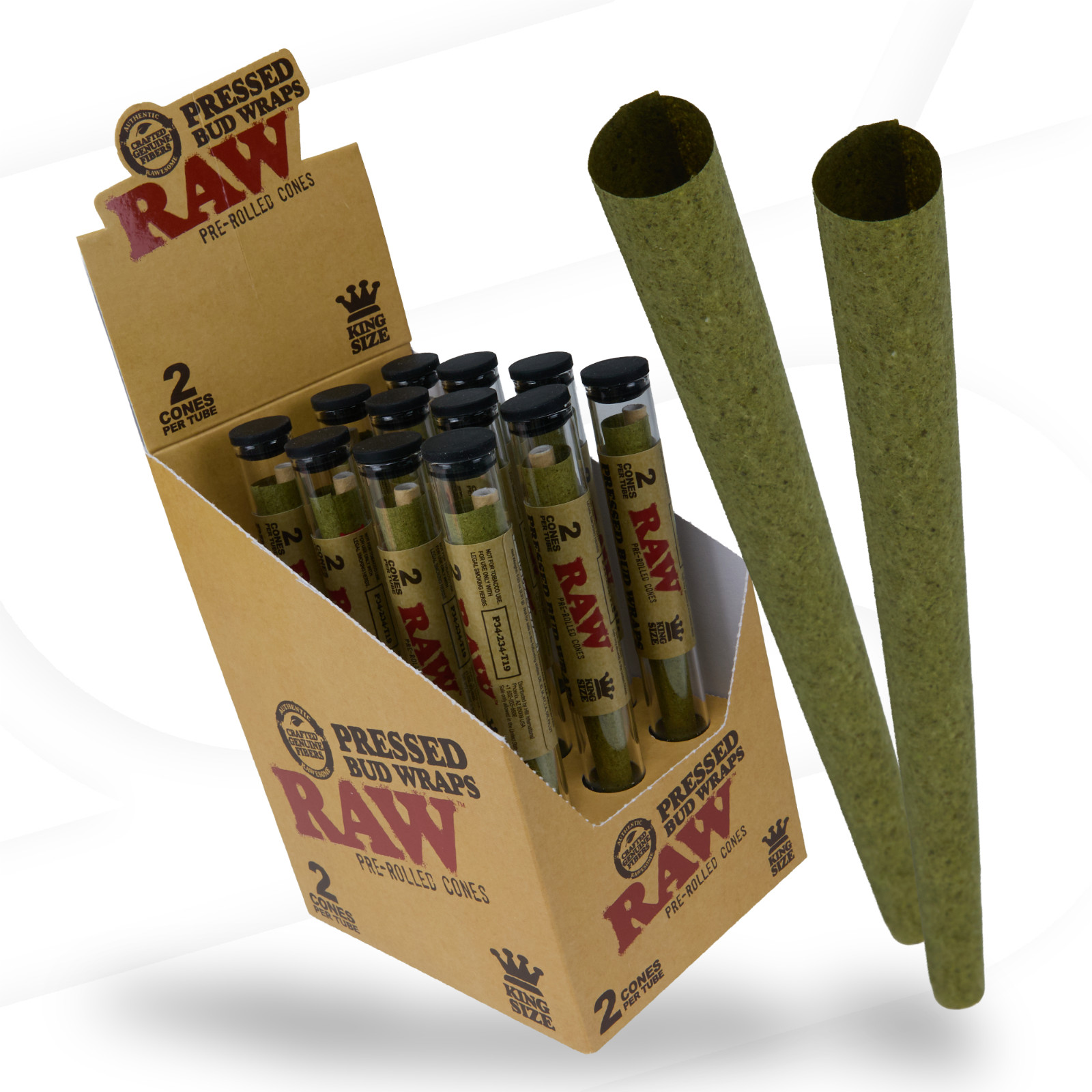 RAW Pressed Wraps | King Size | 24 cones per box