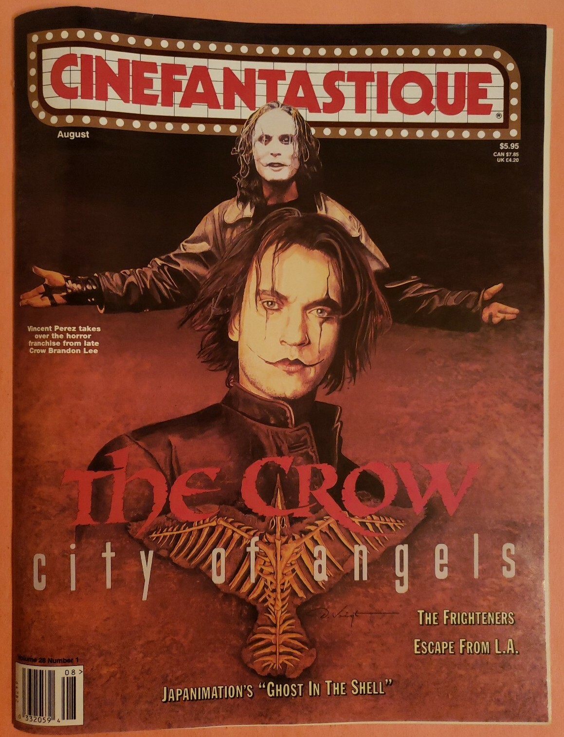 CINEFANTASTIQUE #1 VOL. 28 ~ VF 1996 AUGUST FILM MAGAZINE ~ THE CROW