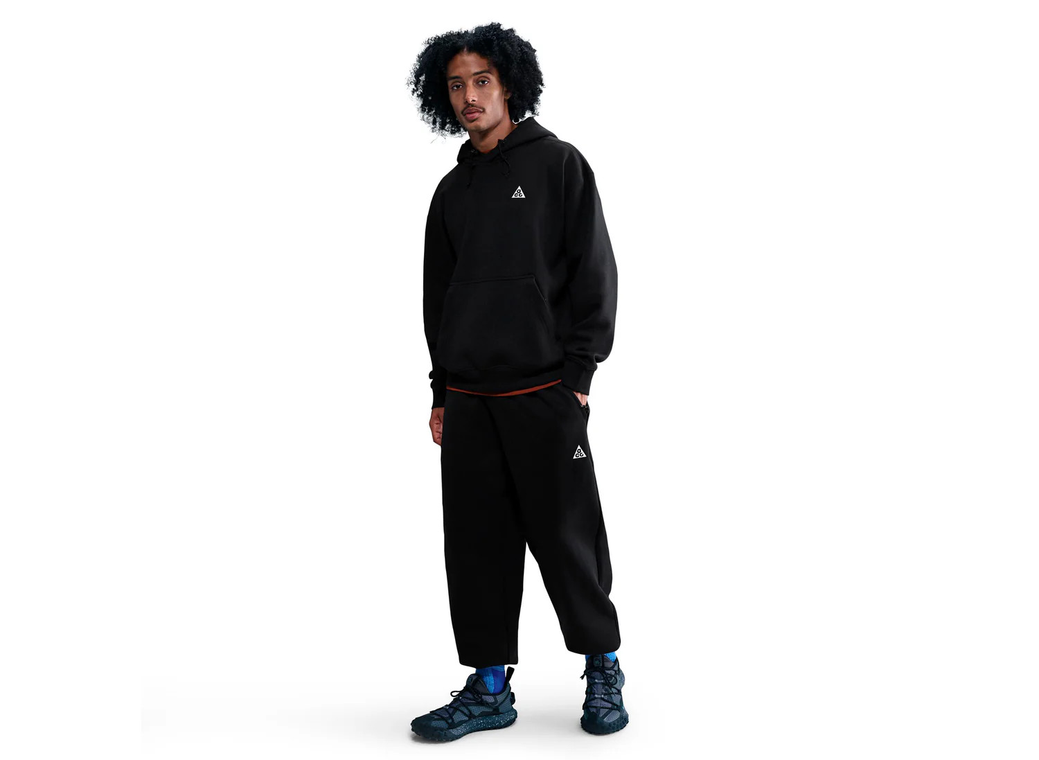 Nike ACG Tuff FLC Triangle Pant Black Mens IH0717-010 NEW Multi Sz
