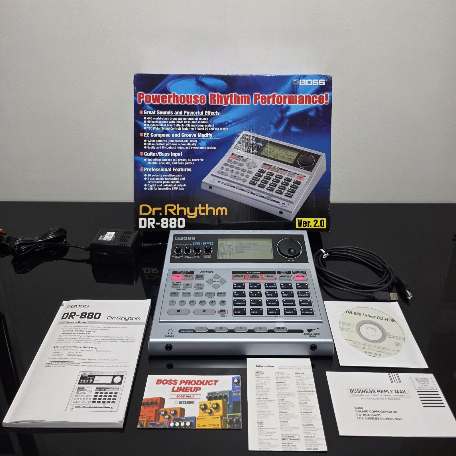 🔥ULTRA RARE! BOSS DR-880 Dr Rhythm Drum Machine ALL ORIGINAL W/ BOX MINT COND!!