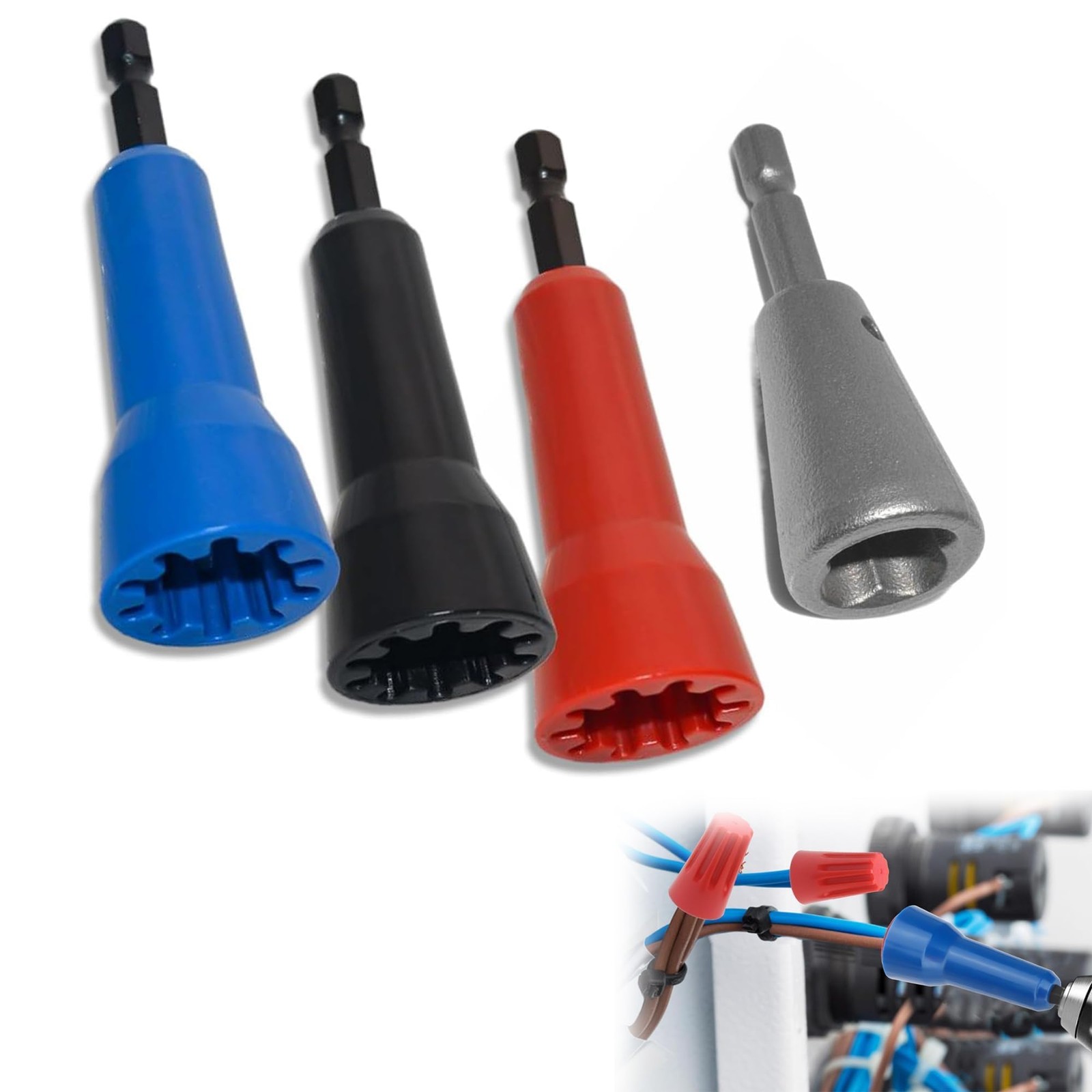 4 Pcs Wire Nut Twister Spin Twist Wire Connector Socket Wire Twister Tool for...