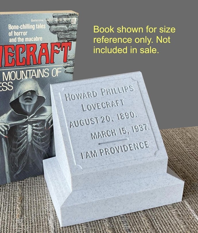 H.P. Lovecraft Headstone replica