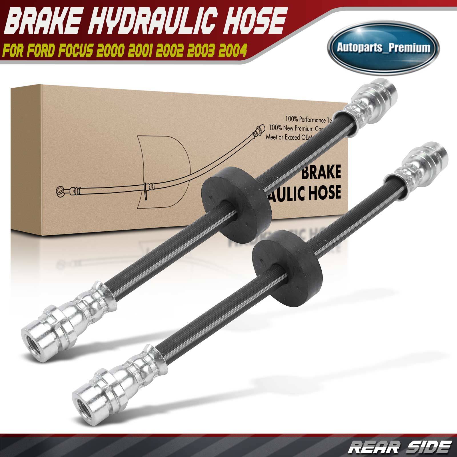 2x Rear Left & Right Brake Hydraulic Hose for Ford Focus 2000 2001 2002-2004