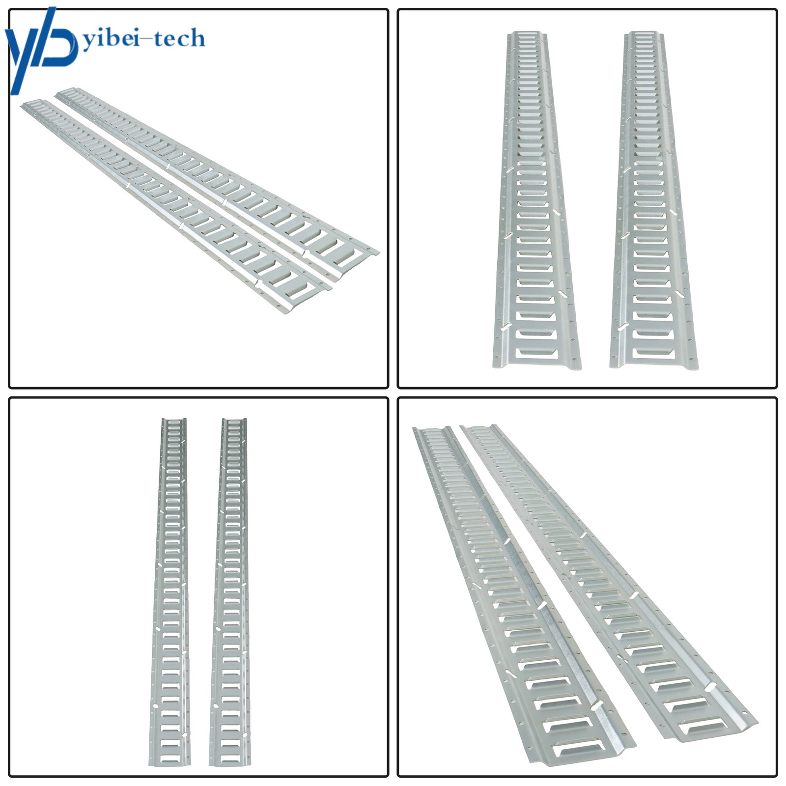 For Garages Vans Trailers 4 Pack 6' E Track Tie Down Rail Kit Galvanized Steel