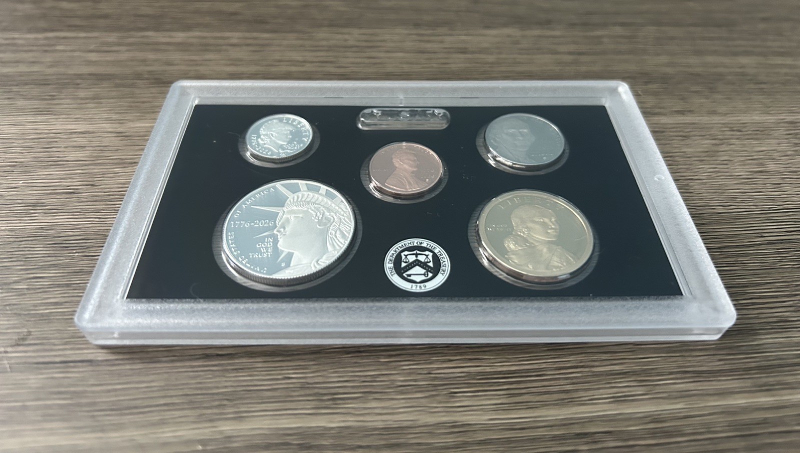 2026 S US Mint Semiquin. Silver Proof Set No Quarters. Includes COA and Box