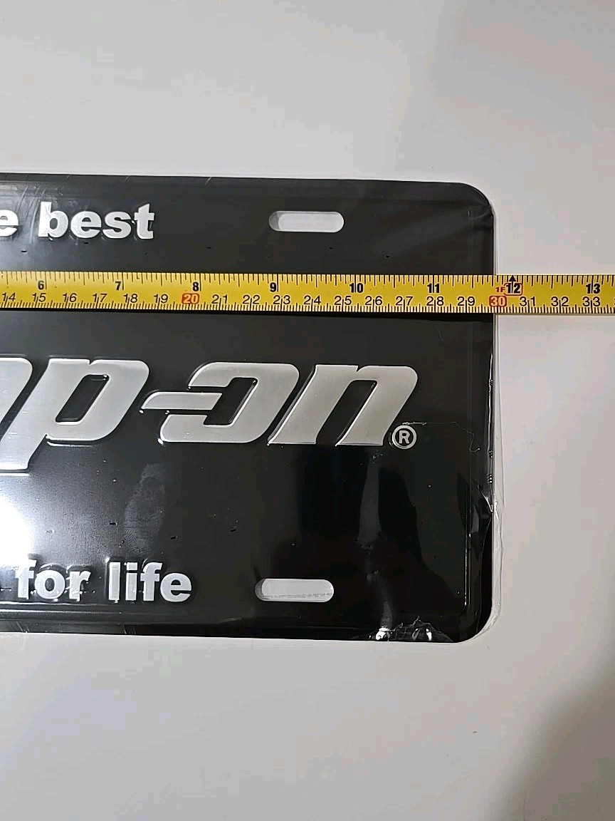 2PACK SNAP ON TOOLS License Plate BOX Chrome LOGO EMBLEM Gloss Black Badge Decal