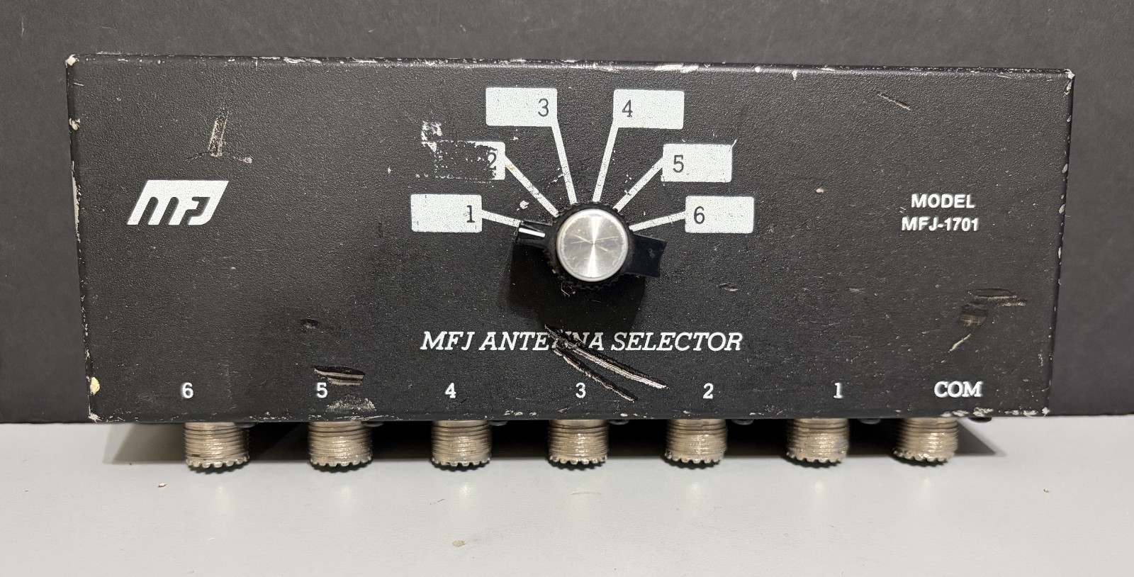 MFJ-1701 HF Antenna Selector Switch 6 Position SO-239 2000W 1.8-30MHz (Tested)