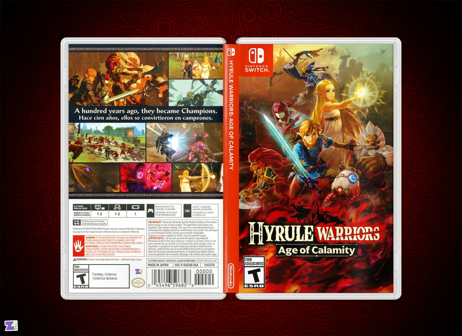 Hyrule Warriors Age of Calamity: Replacement Insert & Case for Nintendo Switch