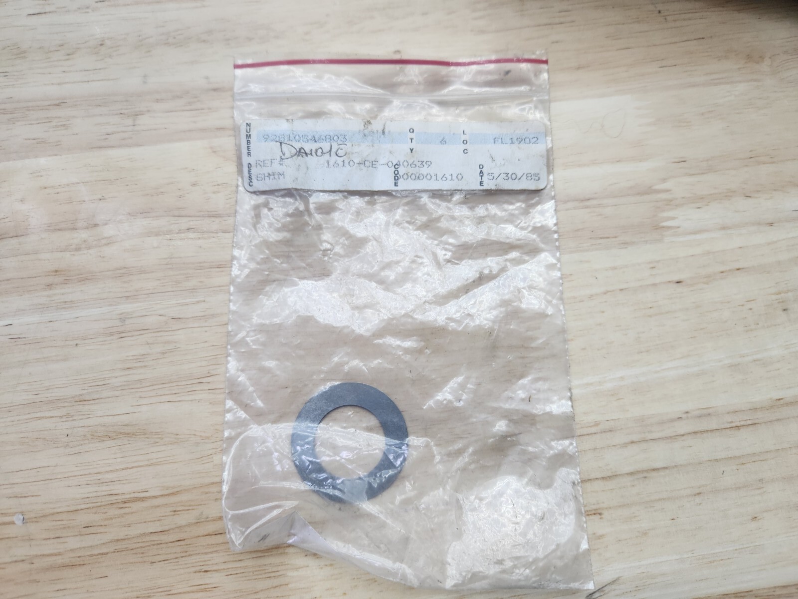 92810546803 Valve Spring Shim for Porsche 924, 928, 944 New Oem Nos
