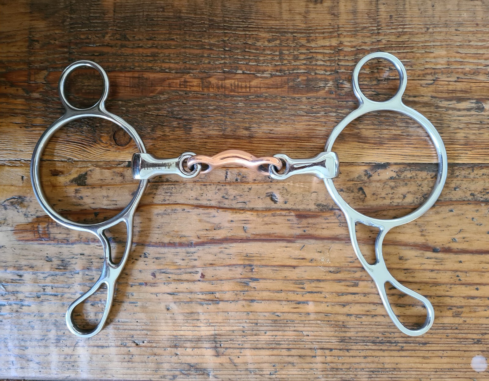 Gaited Horse Wonder Bit Tennessee  -Copper Moon Mouth-Dog Bone- 11.5cm=4.5"