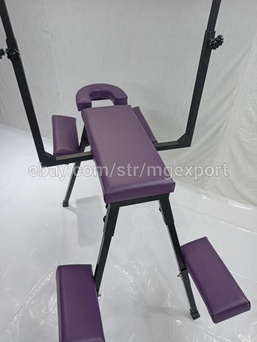 Portable Bench With Headrest Purple Color