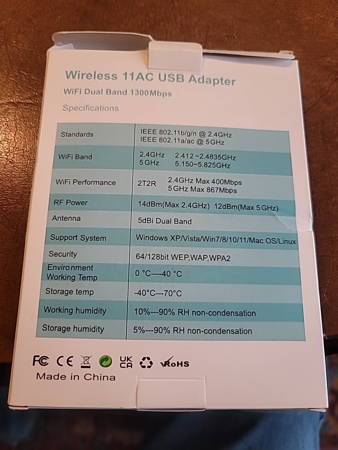 1300mbps 11ac Wireless LAN Card