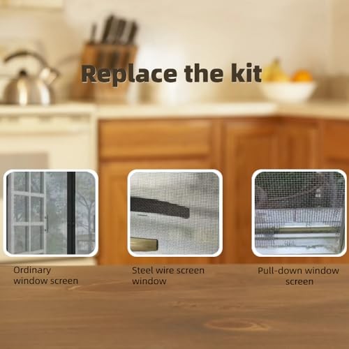 Screen Repair Tool Kit – Includes 2 Types of Screen Roller Tools, 32ft Screen