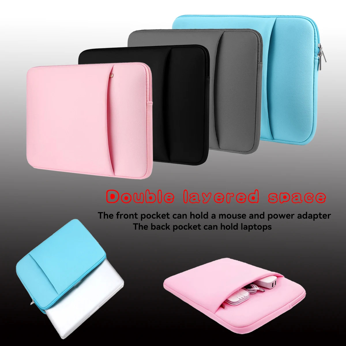 Laptop Bag Protective 11-17 Inch Computer Case Shoulder Pocket Storage