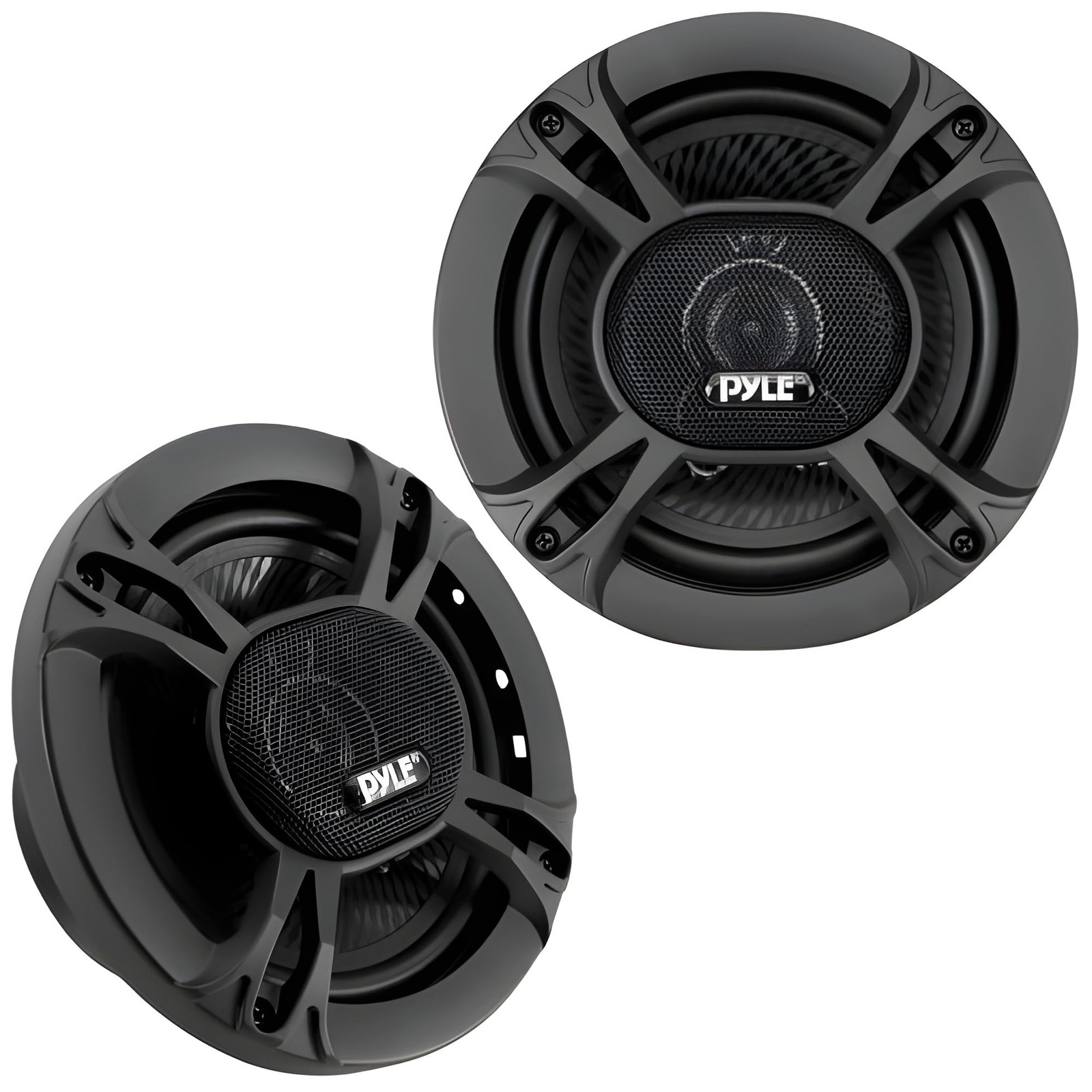 Pyle 3-Way Universal Car Stereo Speakers-300W 6.5” Triaxial Loud 6.5, Black