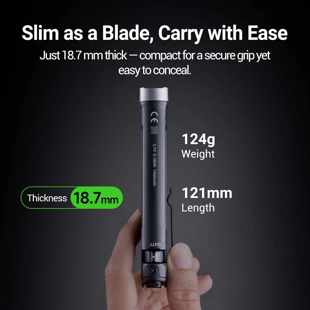 NEXTORCH TA70 Ultra-Slim Tactical EDC Flashlight