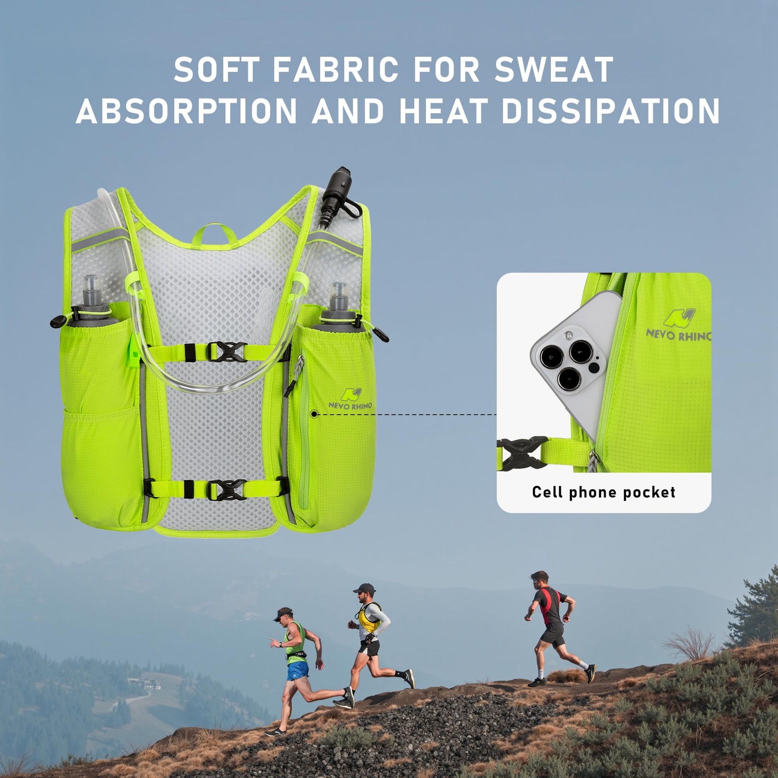 Running Vest, Hydration Vest Pack, Lightweight Hydration Backpack with 1.5L W...