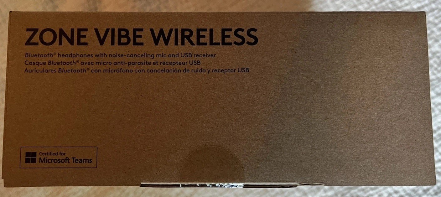 Logitech Zone Vibe Wireless Bluetooth Headset Noise Canceling Mic NEW Sealed Box