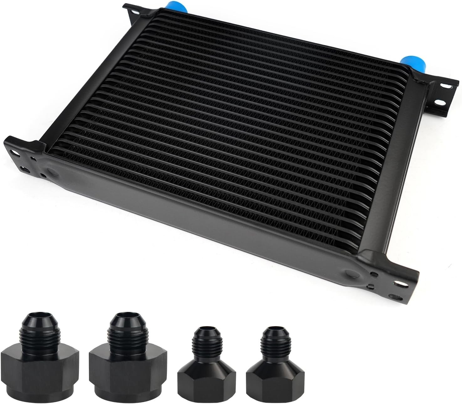 25 Row AN10 10AN Transmission Oil Cooler Kit Stacked Plate With 6AN 8AN 25 row