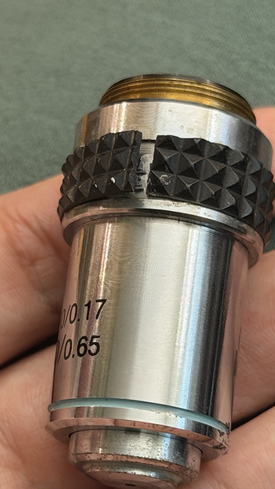 Microscope objective 160/0.17 40/0.65 cambridge instrument lens