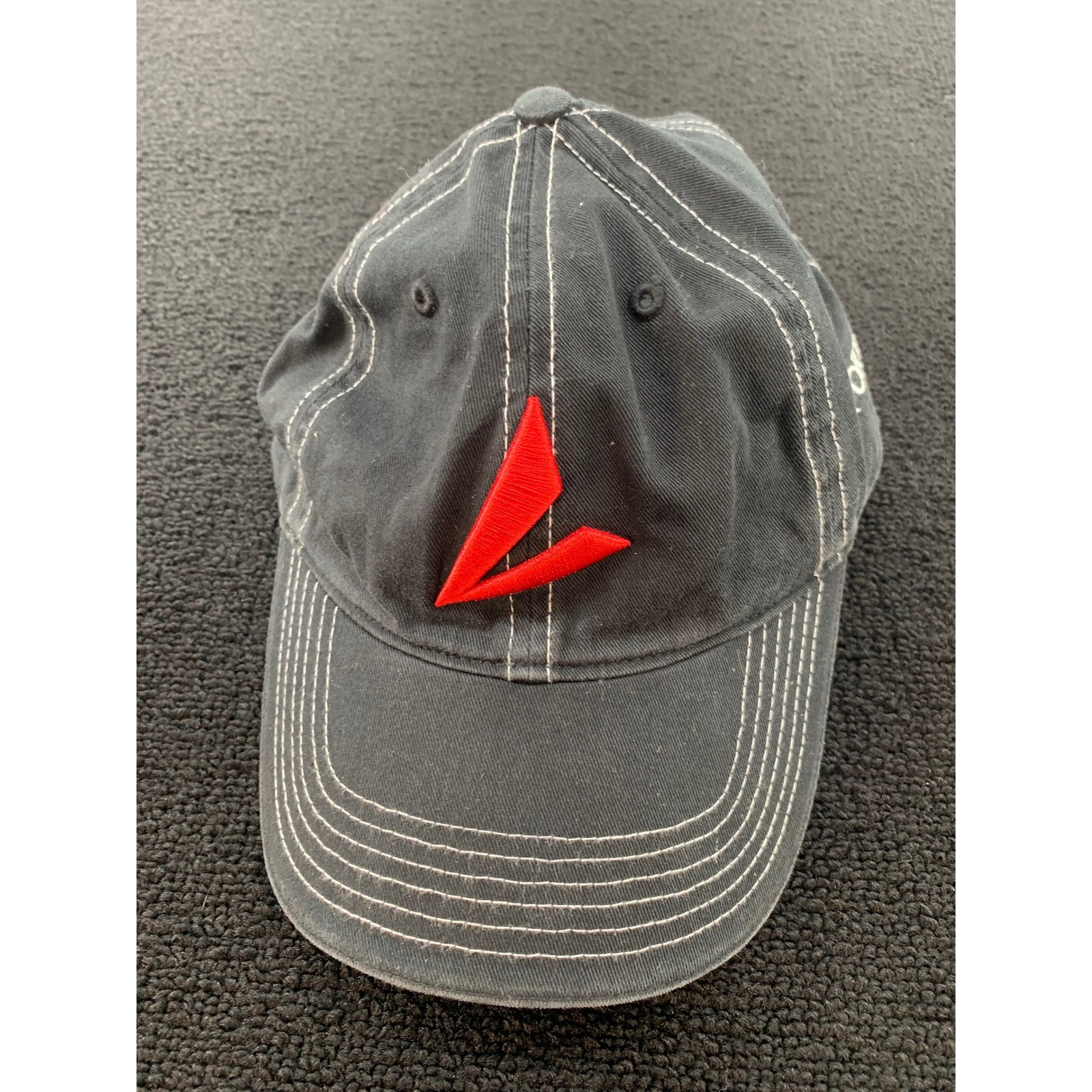 Richardson Black Baseball Cap Embroidered Red Logo BSN Sports Casual Wear