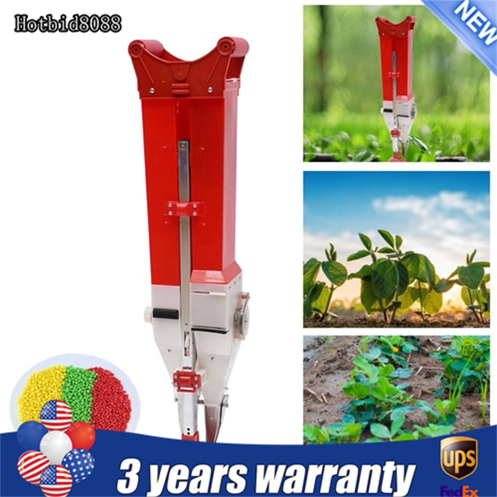Hand-Held Applicator Fertilizer Corn Peanut Seed Seeder Garden Planter Tool NEW