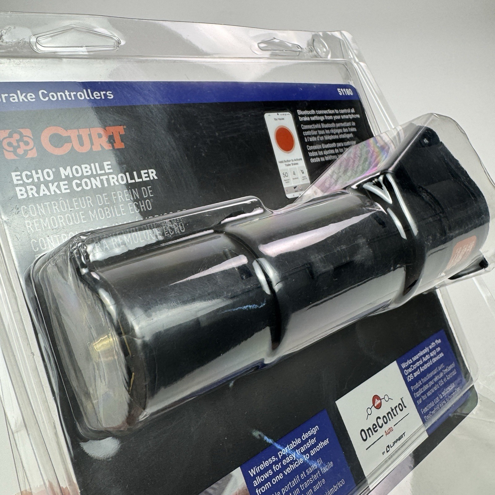 Curt 51180 Echo Mobile Electric Trailer Brake Controller with Bluetooth-Enabled