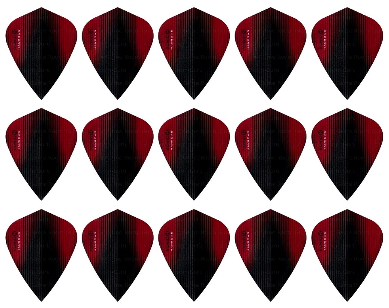 5 New Sets Harrows Sonic X Kite Dart Flights – Ships w/ Tracking - Red