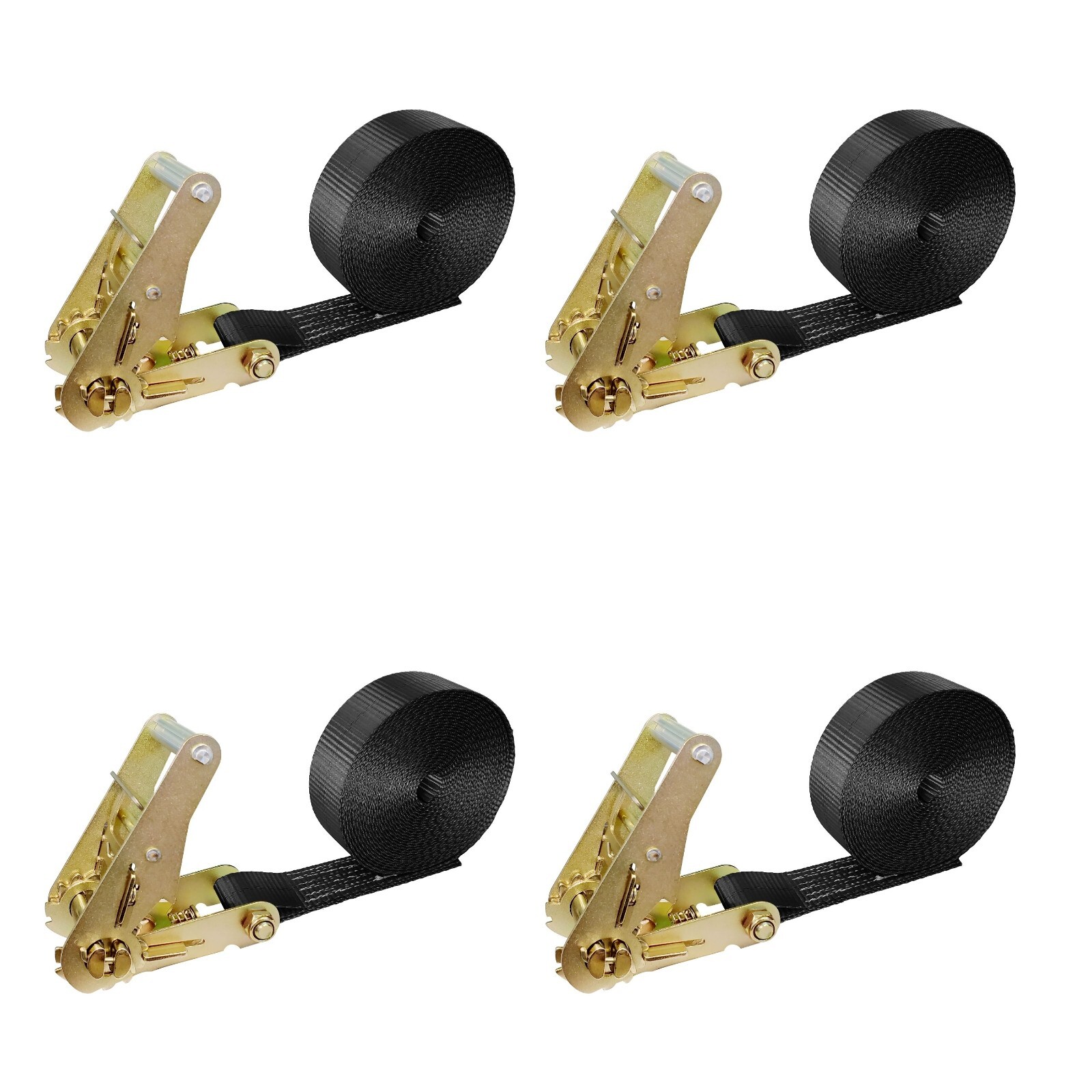 USA 4 Pack 2" x 20' Utility Heavy Duty Motorcycle Endless Ratchet Tie Down Strap