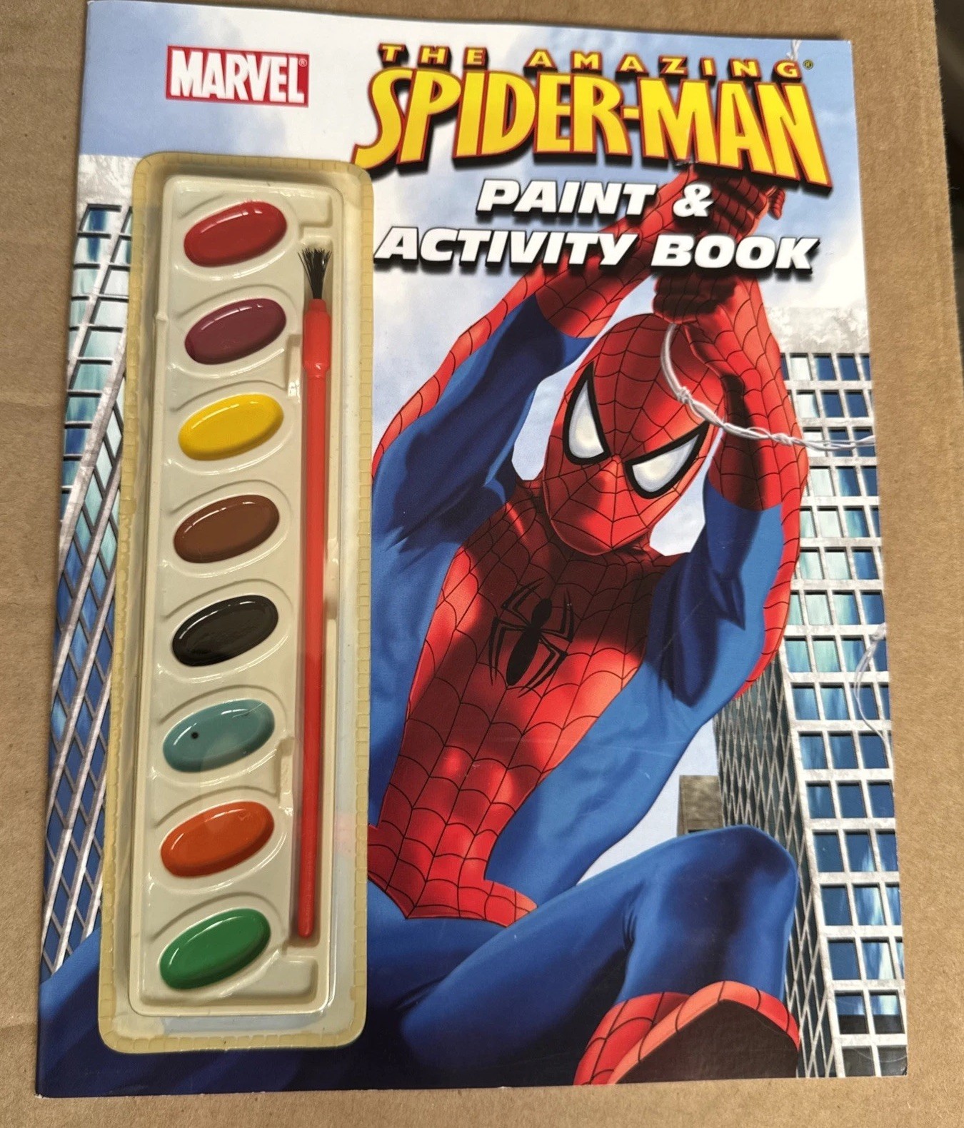Marvel Spiderman Paint & Activity Book Collectible Vintage 2007