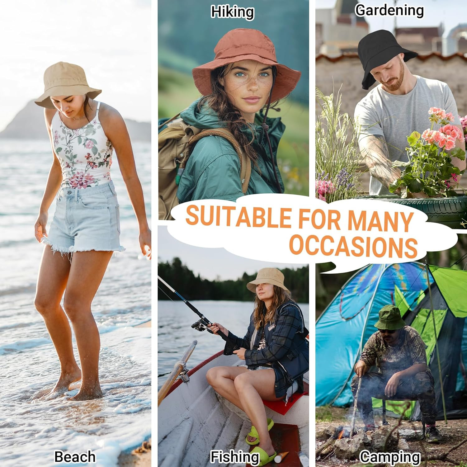 Waterproof Quick Dry Bucket Hats for Woman Men Packable Foldable Rain Sun Hat Li