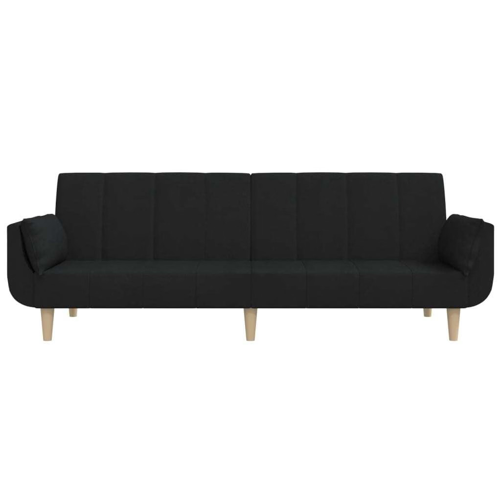 Sofa Bed Black 100% polyester, wood, foam 2-Seater