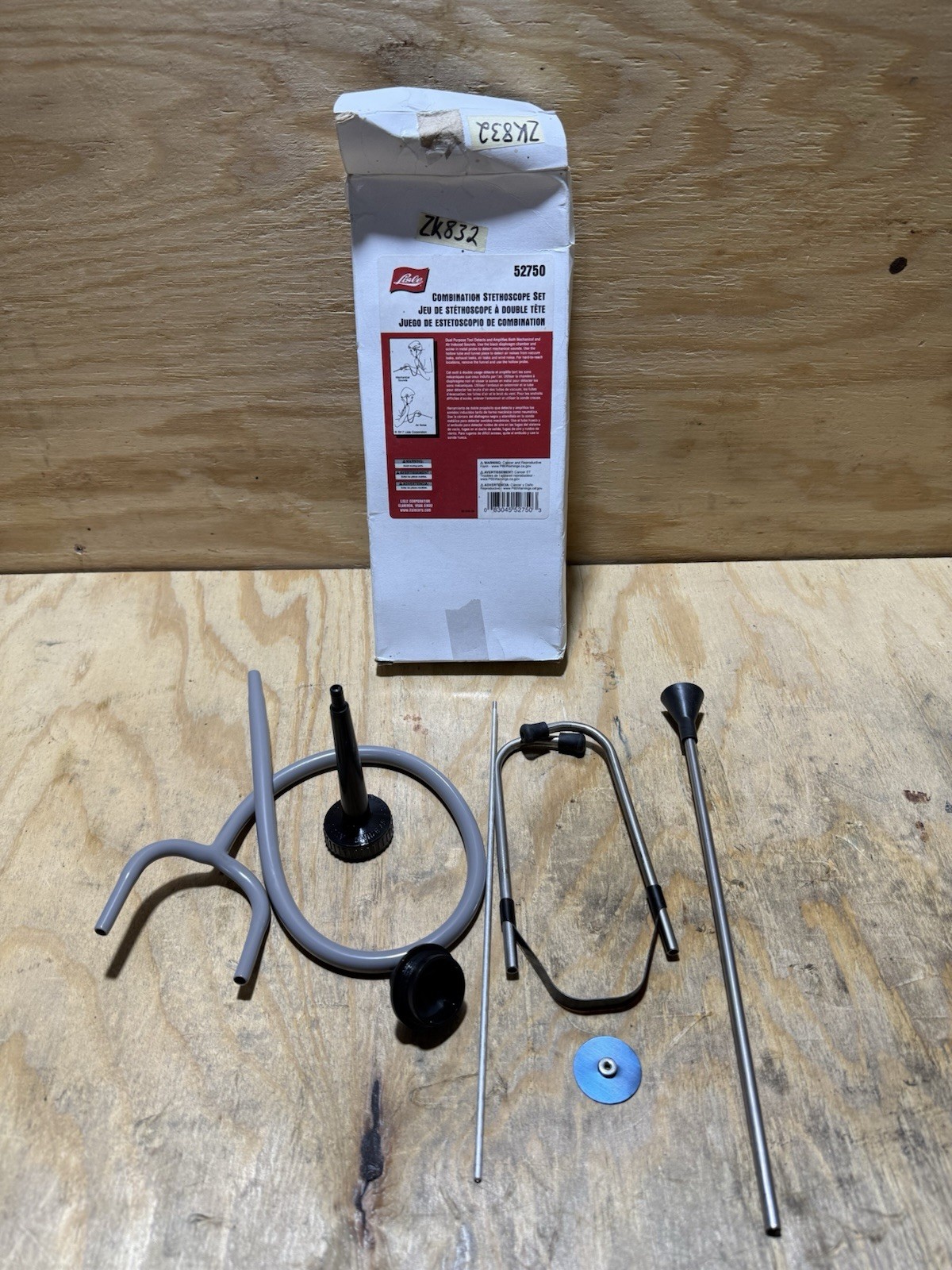 Lisle 52750 Stethoscope Kit, for Mechanical and Air Induced Sounds - New