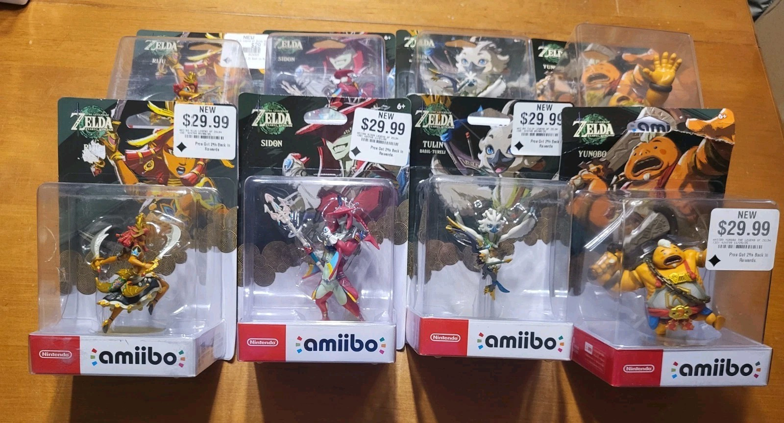 Yunobo Sidon Riju Tulin Amiibo Legend Zelda Tears of the Kingdom Nintendo Switch