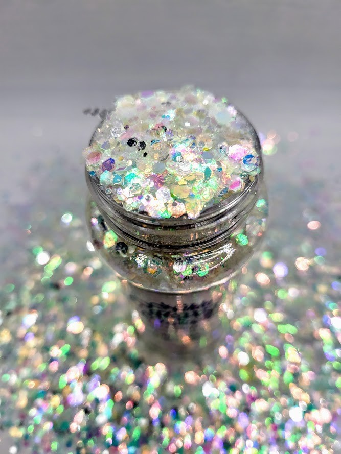Glow-in-the-Dark Chunky White Glitter - FireFlies 3 oz.