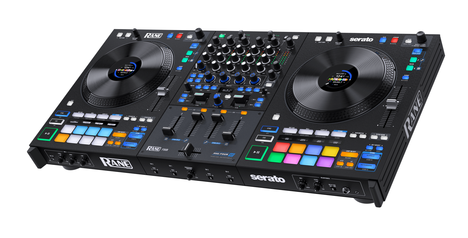 Rane FOUR Advanced 4-Channel Stems DJ Controller + Carry Bag & XLRs
