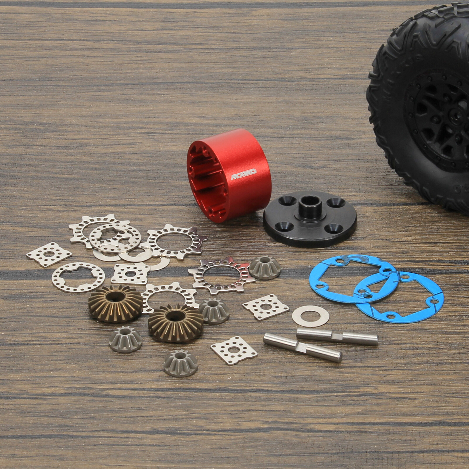 RCAWD Differential Case Cover with Gears for Arrma 1/8 OUTCAST Mojave Talion EXB