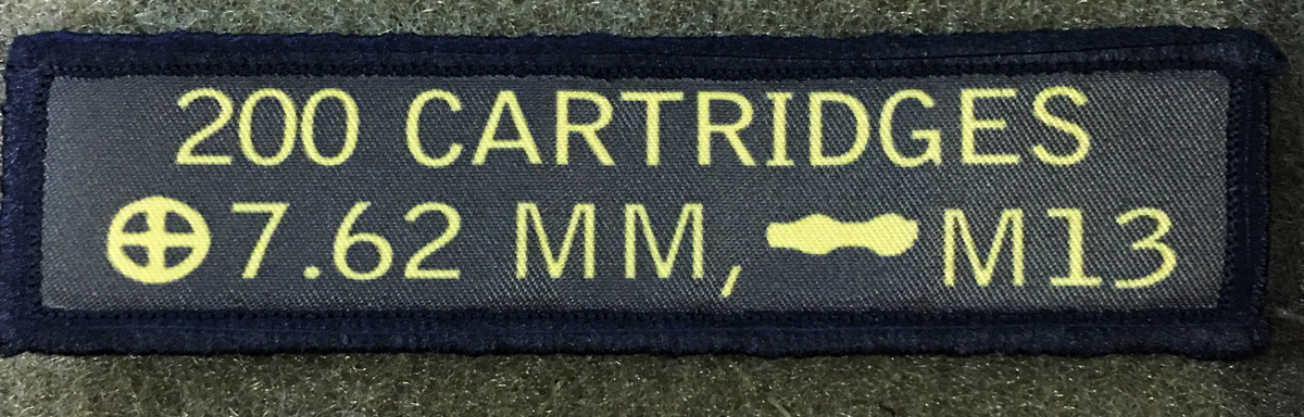 1x4 7.62 Nato 308 Ammo Can Morale Patch Military Tactical Army Flag USA Hook