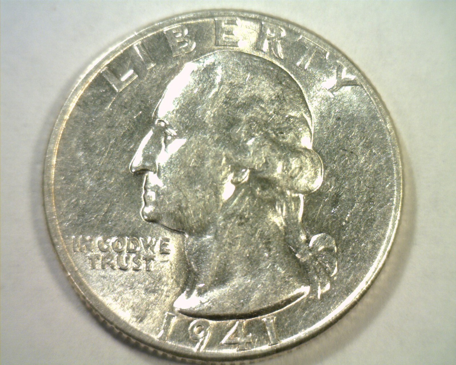 1941 WASHINGTON QUARTER ABOUT UNCIRCULATED+ AU+ NICE ORIGINAL COIN BOBS COINS