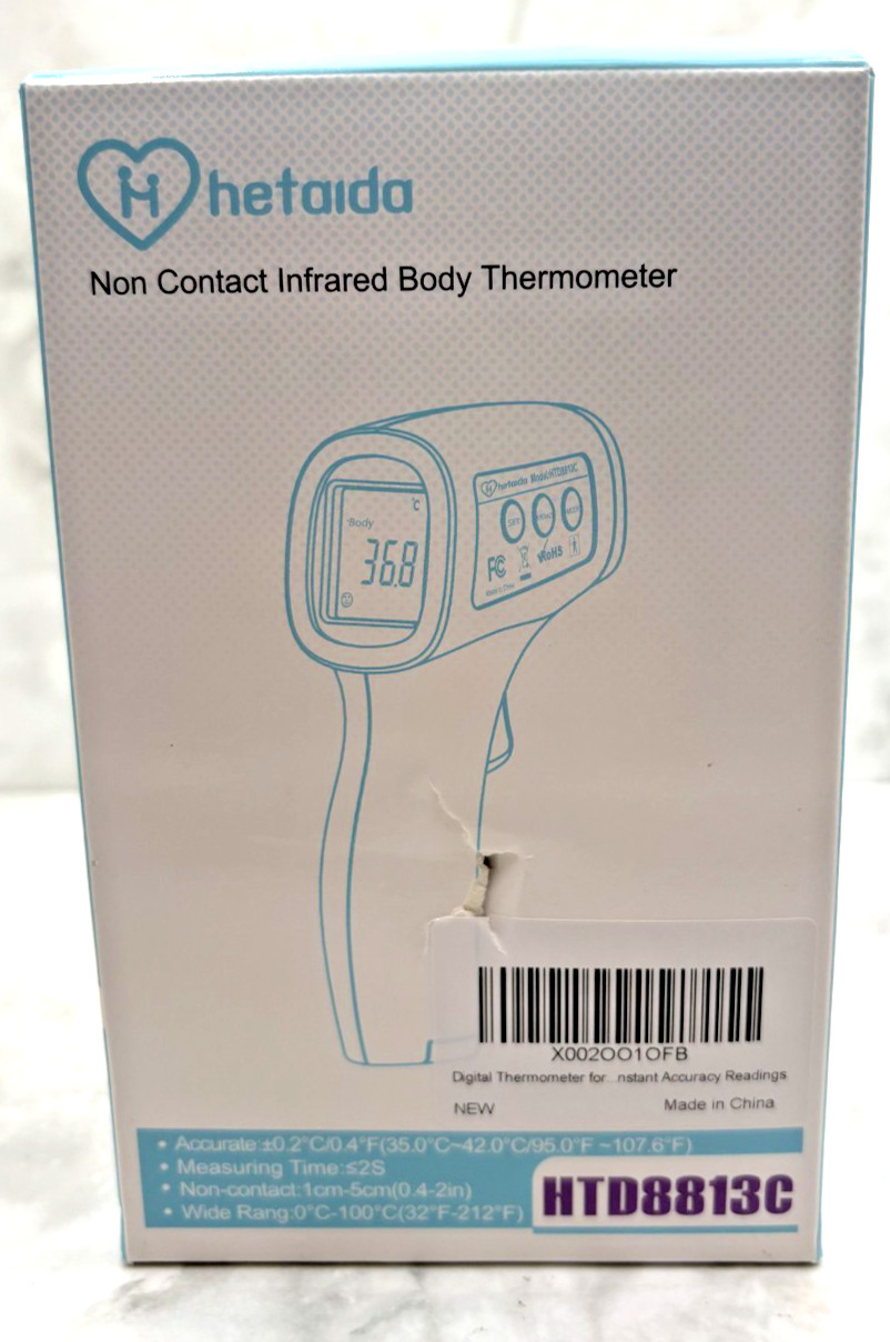 HETAIDA Non Contact Infrared Body Thermometer - New In Box - SHIPS FREE!