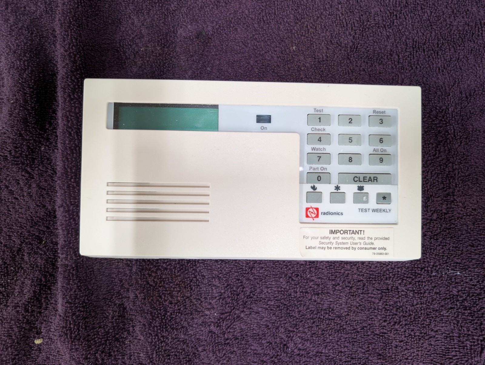 BOSCH RADIONICS D223A Command Center Keypad
